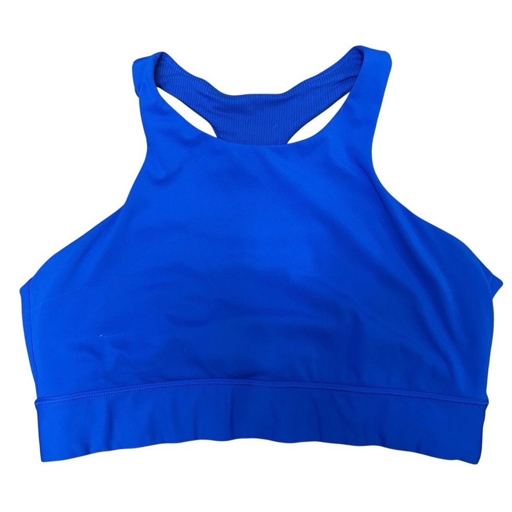 Athleta Women's Royal Blue High Neck Moon Mesh Sports Bra Size L